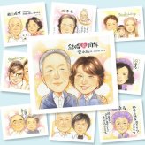 プレゼント 似顔絵 金婚式 贈り物 手描き ギフト 名入れ 金婚式 記念日 結婚50周年 お祝い 結婚記念日 夫婦 家族 お父さん 両親 祖父母 お母さん 名入れ 修正無料 下書き確認 実績多数 宝物 そっくり 似てる 50周年 長寿 感謝 思い出 二次会 披露宴 お祝いの品 白寿祝い イラスト 大人数 ホワイトデー お祝い返し 感謝の品 節目 同窓会 古希祝い