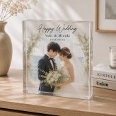 ウェディングフォト ガラスブロック 新郎新婦 結婚式 結婚祝い 飾り付け オリジナル ウェルカムスペース 記念品 写真入り 記念日 結婚記念 二次会 フォトフレーム 結婚式当日 写真立て 贈り物 結婚祝いギフト クリスタル 入籍祝い おしゃれ 誕生日 ギフト 写真 オーダーメイド 披露宴会場 会場装飾 プレゼント 門出 花嫁 名入れ 感謝 ゲスト 演出 フォトキューブ ウェルカムボード【c01】