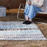 折りたたみ アウトドアマット エクスキリム 約118×176cm コンパクト収納 水拭きOK 撥水 両面 リバーシブル