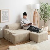 ソファ 座椅子 オットマン 圧縮 Parrot ー パロット 圧縮梱包 コーデュロイ生地 脚なし 滑り止め ゆったり 高密度 組立て不要 幅60 リビング コンパクト シンプル ワンルーム 一人暮らし くすみカラー
