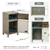 ガーデン エクステリア ポスト付きスクエア型宅配ボックス 宅配2段タイプ 一体型 置き型 ポスト 大容量 スタンドポスト 宅配ポスト 郵便ポスト 自宅用 モダン 北欧 新生活
