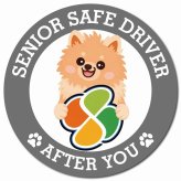 カーサイン 高齢者マーク SENIOR SAFE DRIVER ポメックス マグネット 強力 直径13cm 肉球 日本製 車 ステッカー