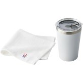 【直送】アミーホーム Amy Home カップインタンブラー タオル セット [26-0210-056] AM-1741 真空断熱 二重構造 保温 保冷 ホルダー 水滴がつかない 車 ドリンクホルダー コップ 日用品雑貨 キッチン用品 新生活 ギフト