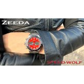 ジーダ ZEEDA スピードウルフ SPEED-WOLF GT-RED 腕時計 メンズ メカニカルクォーツ クロノグラフ SPW-GRD
