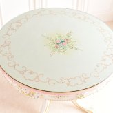 テーブル 6人用 幅160cm ダイニングテーブル 楕円形 チェア ROCOCO ダイニングセット 7点セット 160cm 楕円 ガラス付 イタリア製チェア ロココ調 姫系 猫脚 アンティーク調 ヨーロピ 新生活