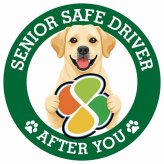 カーサイン 高齢者マーク SENIOR SAFE DRIVER ラブラドールレトリバー ステッカー シール 直径13cm 肉球 日本製 車