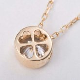 K18YG ダイヤモンド ネックレス 0.15ct フクリン留め ペンダント 18金 イエローゴールド 一粒ダイヤ シンプル 華奢 ジュエリー アクセサリー レディース ギフト