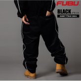  FUBU フブ トラックパンツ メンズ コーデュロイ ワイドパンツ ボトムス ブランド ロゴ ストリート ヒップホップ ダンス オーバーサイズ ビッグシルエット 秋冬 M L XL XXL 大きいサイズ 黒 fam-62502 レディース 2026FW karlas