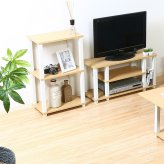 フィット 3段ラック NA×BK ナチュラル×ブラック・ナチュラル×ホワイト・ブラウン×ブラック 3色展開 収納ラック オープンラック シェルフ 整理棚 収納家具 おしゃれ シンプル 新生活 インテリア 不二貿易