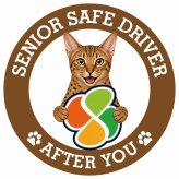 カーサイン 高齢者マーク SENIOR SAFE DRIVER オシキャット ステッカー シール 直径13cm 肉球 日本製 車