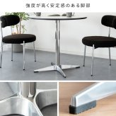 カフェテーブル Caredo（カレド）ダイニングテーブル 2人掛けテーブル 二人 ダイニング テーブル デスク 作業台 木製テーブル 食卓 円形 ラウンドテーブル韓国インテリア 韓国っぽ家具 シルバー 宮武製作所 新生活