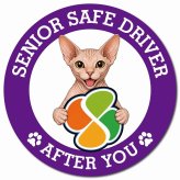 カーサイン 高齢者マーク SENIOR SAFE DRIVER スフィンクス マグネット 強力 直径13cm 肉球 日本製 車 ステッカー