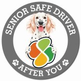 カーサイン 高齢者マーク SENIOR SAFE DRIVER イングリッシュセター マグネット 強力 直径13cm 肉球 日本製 車 ステッカー
