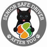 カーサイン 高齢者マーク SENIOR SAFE DRIVER 黒 マグネット 強力 直径13cm 肉球 日本製 車 ステッカー