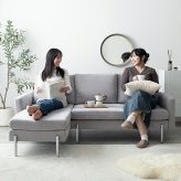 ソファ 座椅子 カウチ フロア ロー ー L字 3人掛け 三人用 2.5人 2P 3P 傷に強い 低い low ロー設計 肘付き 肘置き ひじ掛け アームレスト 広々 ふかふか 脚付き 弾力 ペット 幅183 ワンルーム