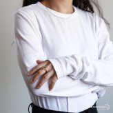 ステンレス スターリング 星 ごつめ コンビカラー メタルリング ワイドリング ゴールド シルバー 指輪 太め 大きめ 存在感 お洒落 幾何学 個性的 プチプラ マルチ ミックス レディース 女性 金属アレルギー対応