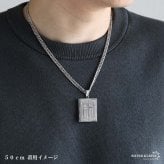 ステンレス ロケットネックレス HIPHOP ダブル喜平チェーンネックレス ロケットペンダント クロスネックレス 写真 記念 思い出 50cm 60cm ゴールドネックレス 18KGP シルバー 十字架 6面カット メンズ 男性 金属アレルギー対応