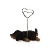 メモスタンド woobia ウービア ダックスフンド ブラック 子犬 リアル動物オーナメント 高さ8cm デスク 卓上 インテリア 誕生日 お礼 退職祝い プチギフト 犬好き ギフト プレゼント メモホルダー