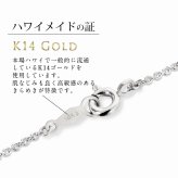 ゴールド ネックレス 14金 K14 14K ホワイトゴールド ネックレス チェーンのみ カットあずきチェーン 太さ約0.9mm k14 14k ハワイアンジュエリー ネックレス メンズ レディース 誕生日 プレゼント ハロウィン 【品番：CH123-W】