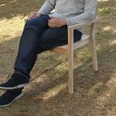 ダイニング家具 ダイニングチェア 肘付き アームチェア チーク無垢材 木製 無塗装 アウトドア インドア 屋外 室内アジアン家具 モダン リビング エスニック アジアン テイスト 家具 バリ 1脚