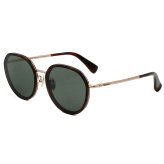 マックスマーラ Max Mara サングラス ノーズパッド UVカット アイウェア ラウンド ボストン MM0148-K/S 52A 57 メンズ レディース ユニセックス ハバナ+グレー 海外正規品