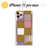 iPhone11ProMax iPhone11pro max スマホケース ソフトケース パッチワーク ミックスC ベージュ +アルファベット メンズ レディース nk-i11pm-tp1673i
