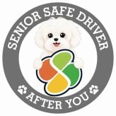 カーサイン 高齢者マーク SENIOR SAFE DRIVER マルチーズ ステッカー シール 直径13cm 肉球 日本製 車