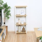 フィット 4段ラック NA×BK ナチュラル×ブラック・ナチュラル×ホワイト・ブラウン×ブラック 3色展開 収納ラック オープンラック シェルフ 整理棚 収納家具 おしゃれ シンプル 新生活 インテリア 不二貿易