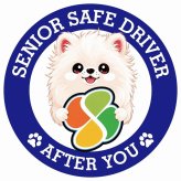カーサイン 高齢者マーク SENIOR SAFE DRIVER ポメマル ステッカー シール 直径13cm 肉球 日本製 車