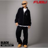  FUBU フブ ベロア イージーパンツ メンズ スポーティ ボトム ストリート ワイド ヒップホップ ダンス オーバーサイズ ビッグシルエット 秋冬 黒 M L XL XXL 大きいサイズ レディース fam-62508 2026FW karlas