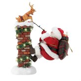 Up the Chimney 34.2cm | サンタ サンタクロース 人形 置物 フィギュア クリスマス ホリデー Possible Dreams 正規輸入品