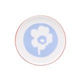 マリメッコ ウニッコ プレート 20cm ホワイト/ライトブルー/オレンジレッド marimekko UNIKKO 皿 食器 ギフト 耐熱 電子レンジ対応 結婚祝い プレゼント 贈り物