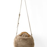 【EARTH MADE アースメイド】FUR BAMBOO ファー バンブーハンドル 2way ショルダー トートバッグ (E8187)正規品 レディース 秋 冬 ハンドバッグ ナチュラル 新作 シンプル おしゃれ コーディネート 人気 60代 50代 40代 30代