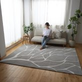 ラグ カーペット ウレタン入り ウレタン 190×240 3帖 3畳 レトロ 北欧 手洗いOK お洒落 北欧柄 ナチュラル 滑り止め 折りたたみ おしゃれ ホット 対応 床暖房対応 コンパクト収納 モダン グレー