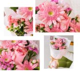 季節のおまかせ 花束Sサイズ ブーケ 韓国ラッピング 花束 生花 花市場から直送 ガーベラ バラ カーネーション  お祝い 誕生日 記念日