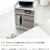 収納ワゴン キャスター付き デスクワゴン サイドワゴン ランドセルラック リビング収納 回転式 リバーシブル 目隠し収納 隠しキャスター 幅42cm 引き出し付き ファイル収納 書類収納 学習収納 デスク下収納 おしゃれ 北欧 木製 スリム 子供部屋 新生活