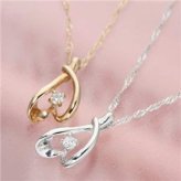 ネックレス レディース K10 イエローゴールド ダイヤモンド ハート ペンダント ダイヤ 10金 ジュエリー アクセサリー 華奢 シンプル プレゼント ギフト 記念日 誕生日