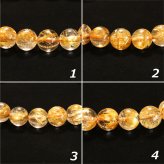 天然石ブレスレット【たっぷりのルチルが多方向に伸びる】9mm 太陽放射ルチルクォーツ 艶感 一点物【GHB194】浄化発送 京海堂