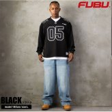 FUBU フブ ゲームシャツ メンズ レディース fam-62713 フットボールシャツ 長袖 Vネック ナンバリング 迷彩 チョコチップ カモフラ ロンT オーバーサイズ ストリート ヒップホップ ダンス カジュアル M L XL XXL 2026FW Karlas
