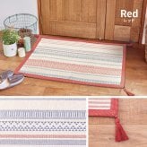 ラグ カーペット インド綿マット テラ 約50×80cm 洗濯機で洗える ボンディング 玄関マット 滑り止め付き