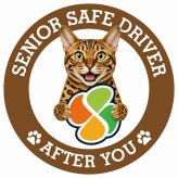 カーサイン 高齢者マーク SENIOR SAFE DRIVER ベンガル ステッカー シール 直径13cm 肉球 日本製 車
