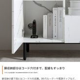 キャビネット 幅72cm 大理石柄 コンパクト 収納棚 扉付き 引き出し オープンラック コード穴 ルーター収納 本棚 書類収納 リビング収納 サイドボード 省スペース モダン 高級感 おしゃれ マーブルホワイト マーブルブラック ストーングレー 組立品 新生活