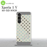 Xperia 1V Xperia 1V スマホケース 背面ケース ハードケース ドット 水玉 C グレー 青 +アルファベット 2023年 6月発売 nk-xp15-1650i