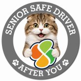 カーサイン 高齢者マーク SENIOR SAFE DRIVER ハイランドフォールド マグネット 強力 直径13cm 肉球 日本製 車 ステッカー