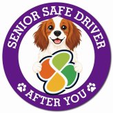 カーサイン 高齢者マーク SENIOR SAFE DRIVER コーイケルホーンディエ マグネット 強力 直径13cm 肉球 日本製 車 ステッカー