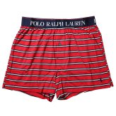 ポロラルフローレン：COTTON MODAL EXPOSED WB ボクサーショーツ（RL2000レッド/マルチストライプ) [ボクサーパンツ/ 男性下着/ メンズインナー/人気ブランド/おすすめギフト/誕生日プレゼント/メンズファッション]