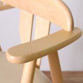 ベビーチェア 完成品 天然木 ライトブラウン・ダークブラウン W44xD44xH72.5cm・座面高49cm・足乗せ高26cm 子供椅子 キッズチェア 木製 ライトブラウン ダークブラウン おしゃれ