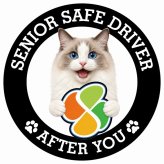 カーサイン 高齢者マーク SENIOR SAFE DRIVER ラグドール ステッカー シール 直径13cm 肉球 日本製 車