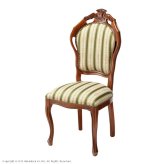 イタリア 家具 ヨーロピアン ヴェローナクラシック ダイニング5点セット:テーブル幅110cm+チェア-グリーン4脚 猫脚 ファブリック ヨーロッパ家具 クラシック 輸入家具 アンティーク風 イタリア製 ブラウン おしゃれ 高級感 エレガント 木製 姫系 新生活