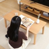 シンプルリビングテーブル シュラ ナチュラル・ブラウン 2色展開 ローテーブル センターテーブル 折りたたみ 省スペース おしゃれ 新生活 家具 インテリア 不二貿易